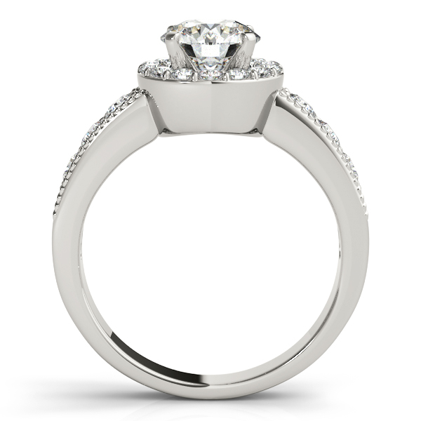 14K White Gold Round Halo Engagement Ring Image 2 Elgin's Fine Jewelry Baton Rouge, LA