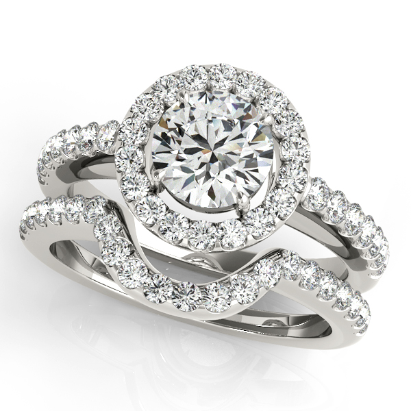 Platinum Round Halo Engagement Ring Image 3 Grono and Christie Jewelers East Milton, MA