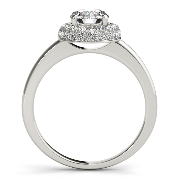 Platinum Round Halo Engagement Ring Image 2 Hess & Co Jewelers Lexington, VA
