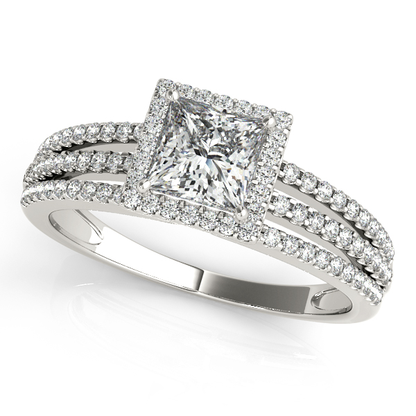 18K White Gold Halo Engagement Ring Diedrich Jewelers Ripon, WI