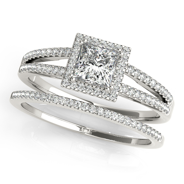 Platinum Halo Engagement Ring Image 3 Hess & Co Jewelers Lexington, VA