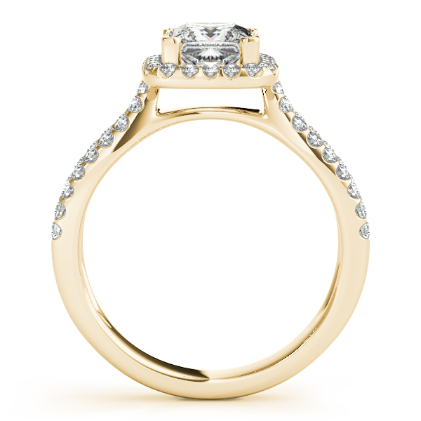 10K Yellow Gold Halo Engagement Ring Image 2 DJ's Jewelry Woodland, CA