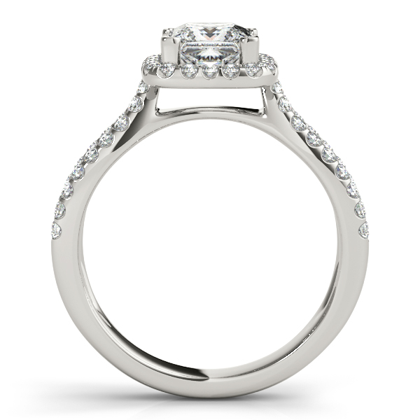 Platinum Halo Engagement Ring Image 2 Grono and Christie Jewelers East Milton, MA
