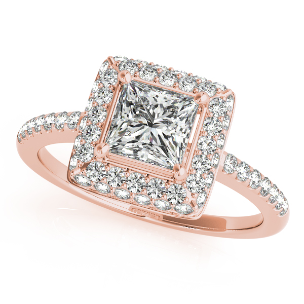 Overnight 10k Rose Gold Halo Engagement Ring 50568 E 1 10kr