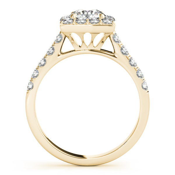 14K Yellow Gold Round Halo Engagement Ring Image 2 Vincent Anthony Jewelers Tulsa, OK