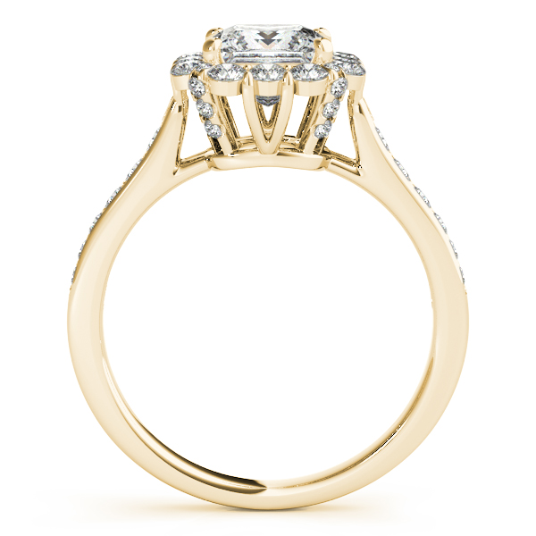 10K Yellow Gold Halo Engagement Ring Image 2 Franzetti Jewelers Austin, TX