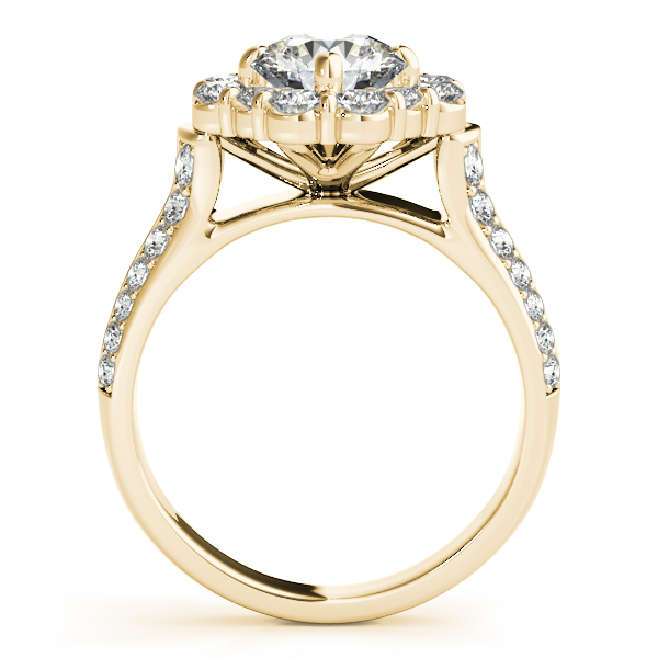 14K Yellow Gold Round Halo Engagement Ring Image 2 Diedrich Jewelers Ripon, WI
