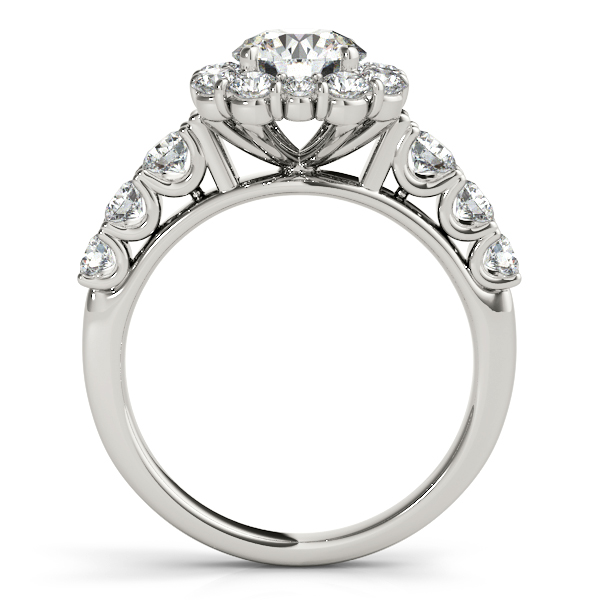 10K White Gold Round Halo Engagement Ring Image 2 Franzetti Jewelers Austin, TX