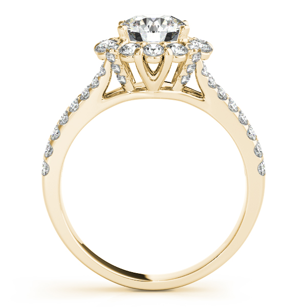 10K Yellow Gold Round Halo Engagement Ring Image 2 Galloway and Moseley, Inc. Sumter, SC