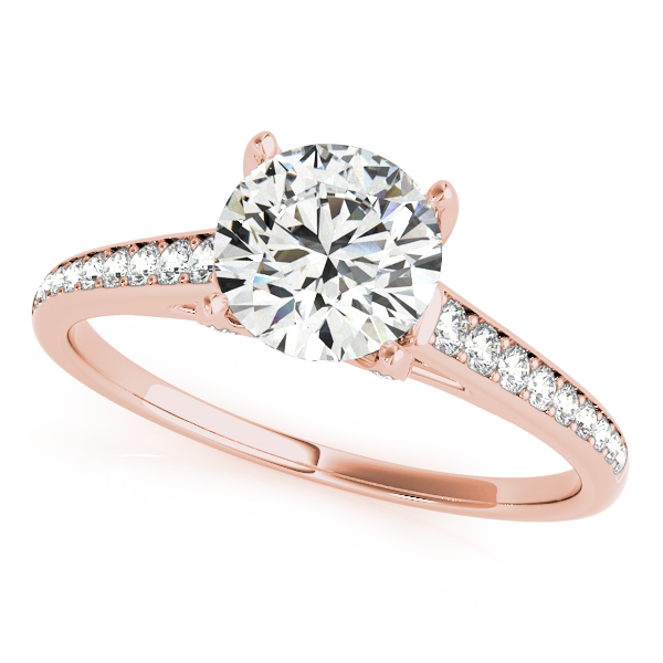 single diamond rose gold ring