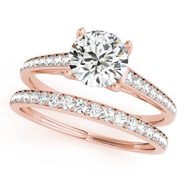 single diamond rose gold ring