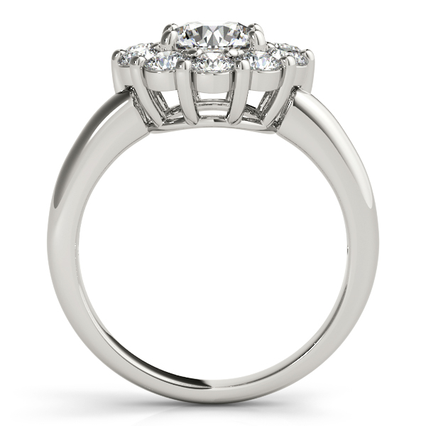 14K White Gold Round Halo Engagement Ring Image 2 Grono and Christie Jewelers East Milton, MA
