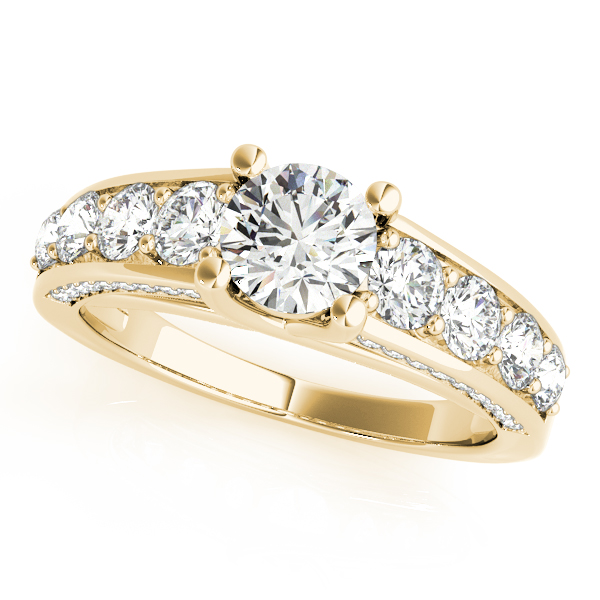 18K Yellow Gold Trellis Engagement Ring Quality Gem LLC Bethel, CT