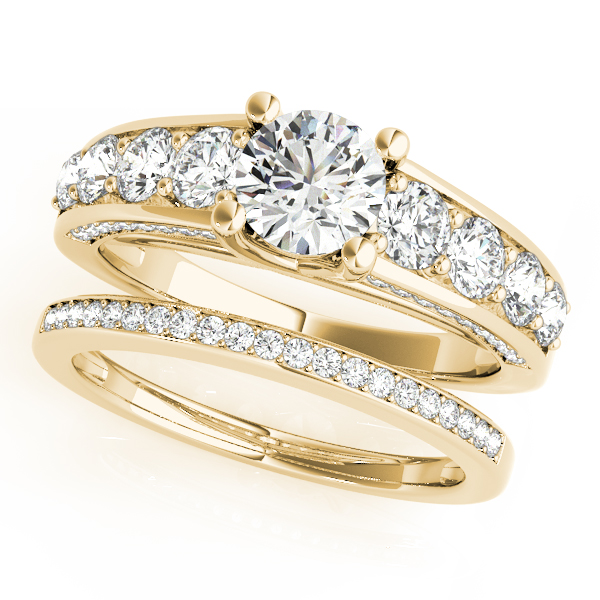 14K Yellow Gold Trellis Engagement Ring Image 3 J Gowen Jewelry Comfort, TX