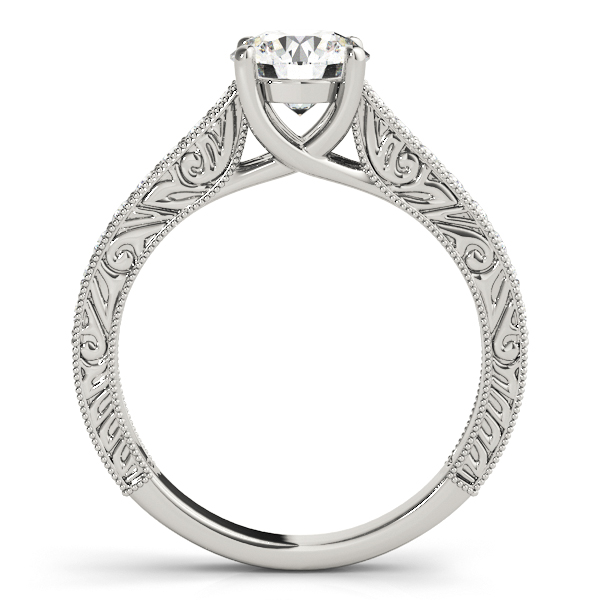 14K White Gold Trellis Engagement Ring Image 2 Quality Gem LLC Bethel, CT