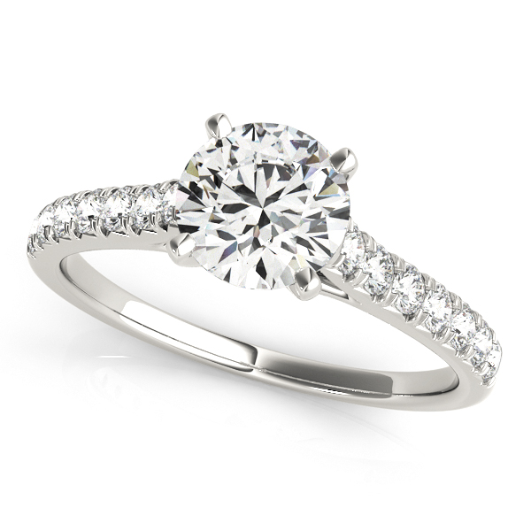 single band diamond wedding ring