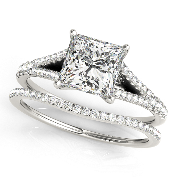 18K White Gold Multi-Row Engagement Ring Image 3 Franzetti Jewelers Austin, TX