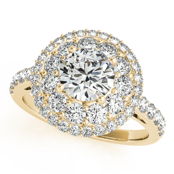 10K Yellow Gold Round Halo Engagement Ring Galloway and Moseley, Inc. Sumter, SC
