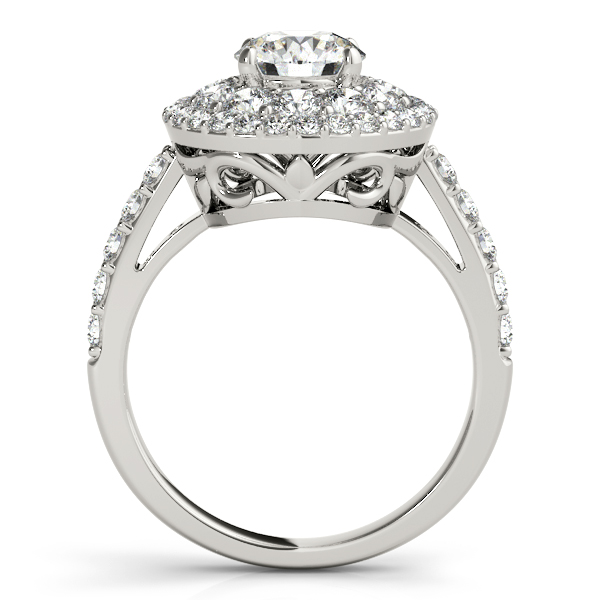 14K White Gold Round Halo Engagement Ring Image 2 Diedrich Jewelers Ripon, WI