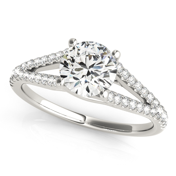 18K White Gold Multi-Row Engagement Ring J Gowen Jewelry Comfort, TX