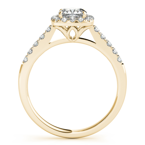 14K Yellow Gold Halo Engagement Ring Image 2 DJ's Jewelry Woodland, CA