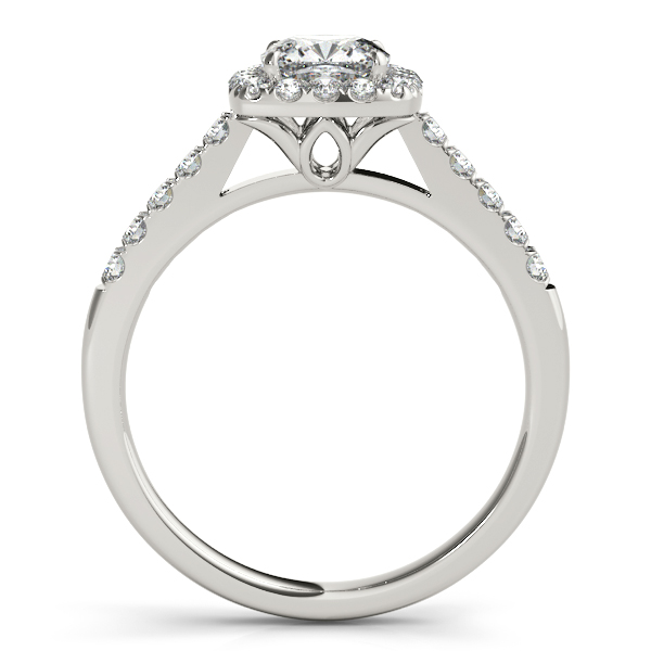 10K White Gold Halo Engagement Ring Image 2 Franzetti Jewelers Austin, TX