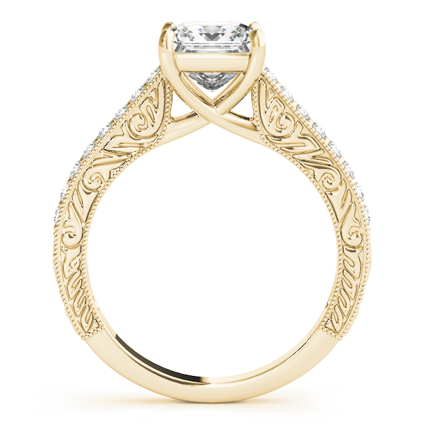 18K Yellow Gold Trellis Engagement Ring Image 2 Hess & Co Jewelers Lexington, VA