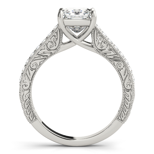 18K White Gold Trellis Engagement Ring Image 2 Grono and Christie Jewelers East Milton, MA
