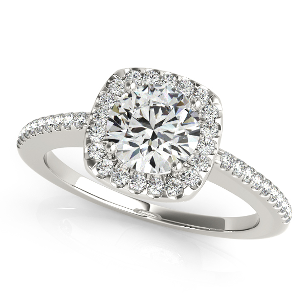 14K White Gold Round Halo Engagement Ring Galloway and Moseley, Inc. Sumter, SC