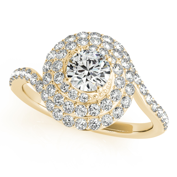 18K Yellow Gold Round Halo Engagement Ring Grono and Christie Jewelers East Milton, MA