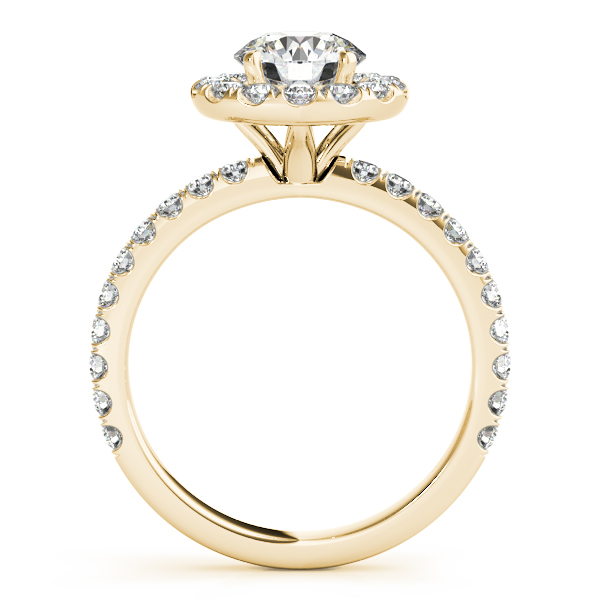 10K Yellow Gold Round Halo Engagement Ring Image 2 DJ's Jewelry Woodland, CA