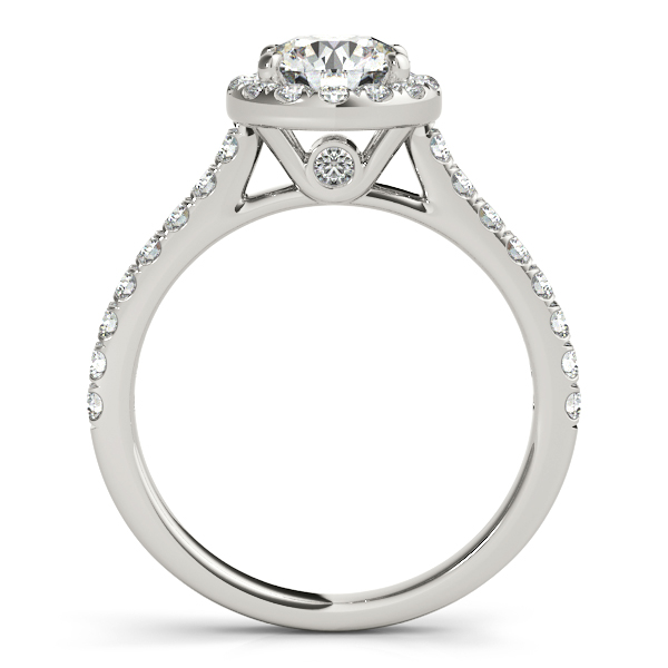 14K White Gold Round Halo Engagement Ring Image 2 Elgin's Fine Jewelry Baton Rouge, LA