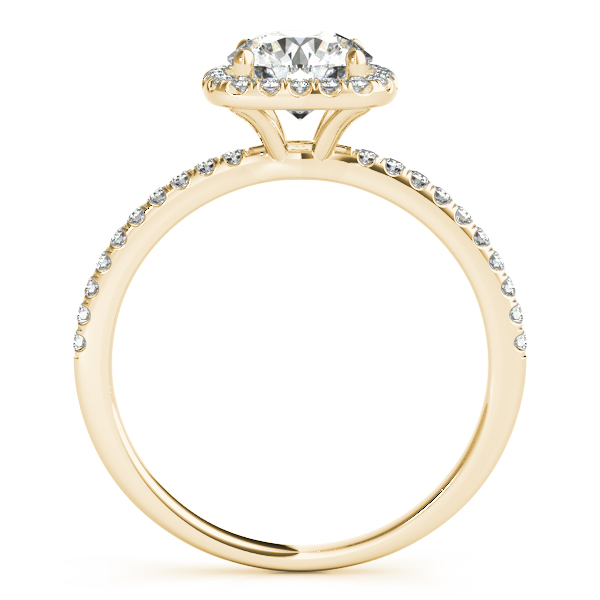 14K Yellow Gold Round Halo Engagement Ring Image 2 Orin Jewelers Northville, MI