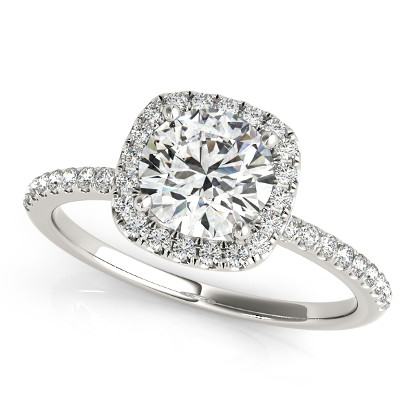Platinum Round Halo Engagement Ring Douglas Diamonds Faribault, MN