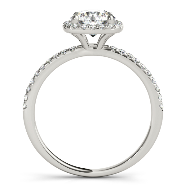 14K White Gold Round Halo Engagement Ring Image 2 Grono and Christie Jewelers East Milton, MA