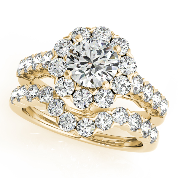 10K Yellow Gold Round Halo Engagement Ring Image 3 Douglas Diamonds Faribault, MN