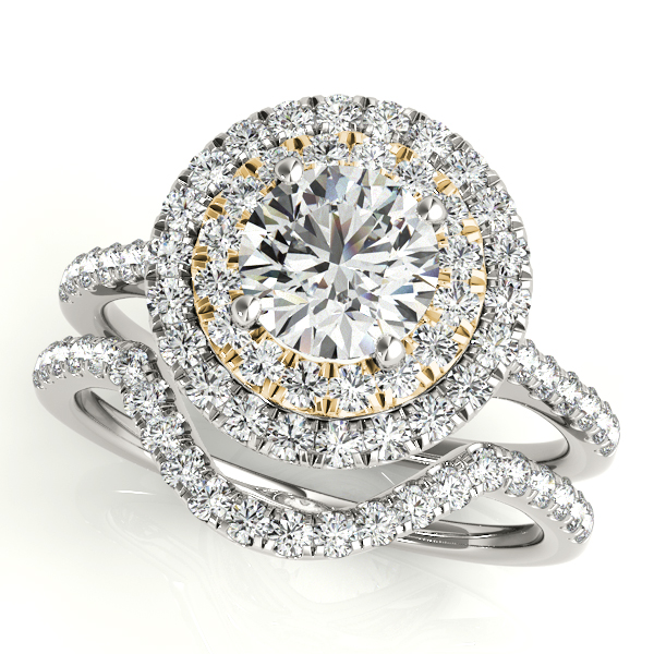 14K Yellow Gold Round Halo Engagement Ring Image 3 Douglas Diamonds Faribault, MN