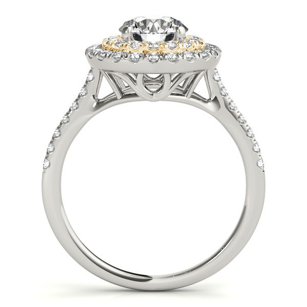 14K Yellow Gold Round Halo Engagement Ring Image 2 Hess & Co Jewelers Lexington, VA