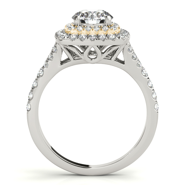 14K Yellow Gold Round Halo Engagement Ring Image 2 Orin Jewelers Northville, MI