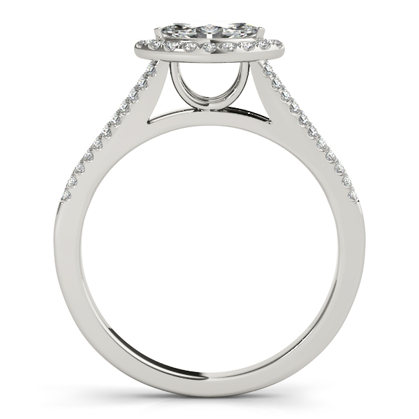 14K White Gold Halo Engagement Ring Image 2 Orin Jewelers Northville, MI