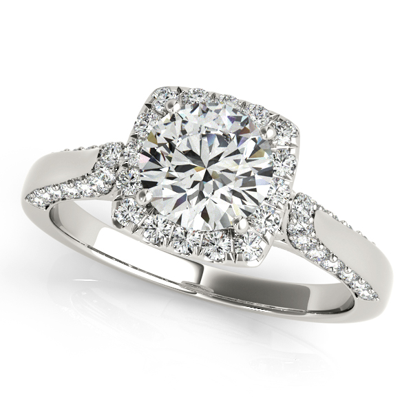 14k white gold over 2 carat halo round cut diamond engagement ring women fine 