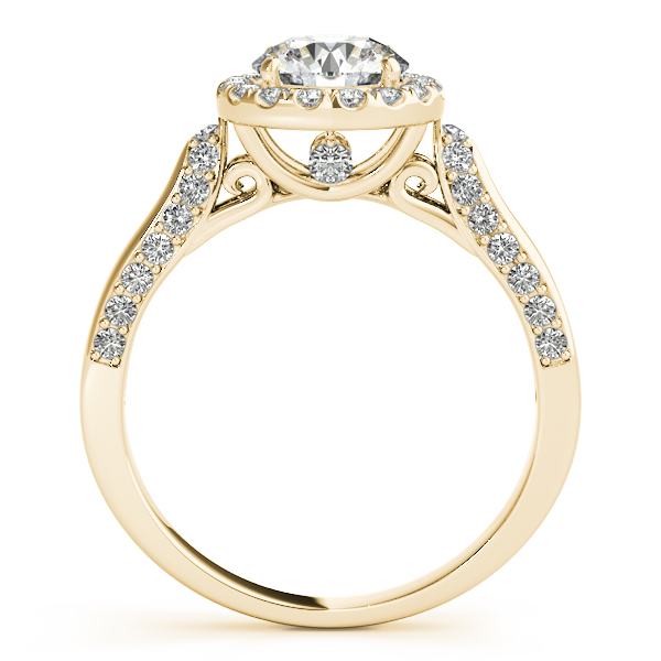 18K Yellow Gold Round Halo Engagement Ring Image 2 Franzetti Jewelers Austin, TX