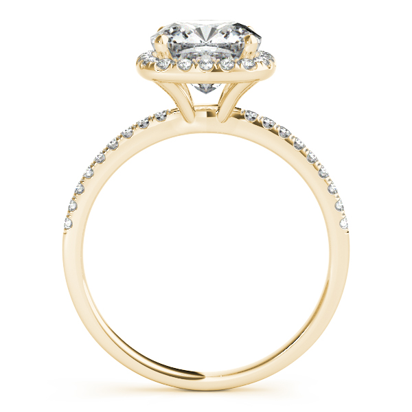 14K Yellow Gold Halo Engagement Ring Image 2 Elgin's Fine Jewelry Baton Rouge, LA