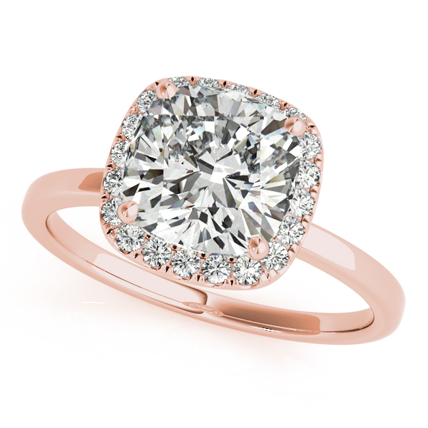 10k Rose Gold Halo Engagement Ring 50907 E 4 5 10kr Cowardin S
