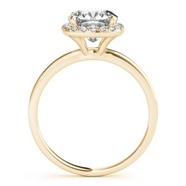 14K Yellow Gold Halo Engagement Ring Image 2 Galloway and Moseley, Inc. Sumter, SC