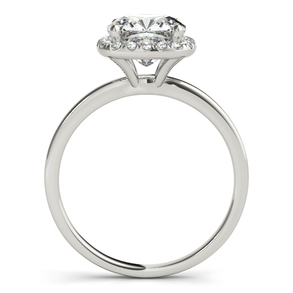 18K White Gold Halo Engagement Ring Image 2 Vincent Anthony Jewelers Tulsa, OK