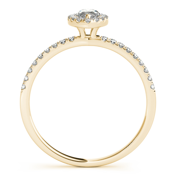 18K Yellow Gold Halo Engagement Ring Image 2 DJ's Jewelry Woodland, CA
