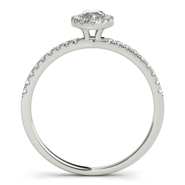 Platinum Halo Engagement Ring Image 2 George Press Jewelers Livingston, NJ