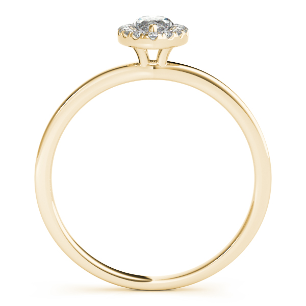 14K Yellow Gold Halo Engagement Ring Image 2 George Press Jewelers Livingston, NJ