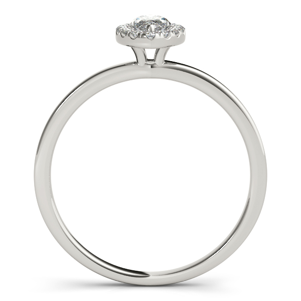 14K White Gold Halo Engagement Ring Image 2 Galloway and Moseley, Inc. Sumter, SC